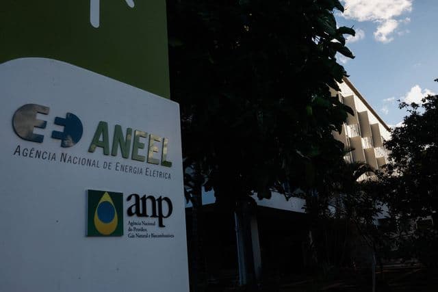 Fachada do prédio da Aneel, Agência Nacional de Energia Elétrica, em Brasília