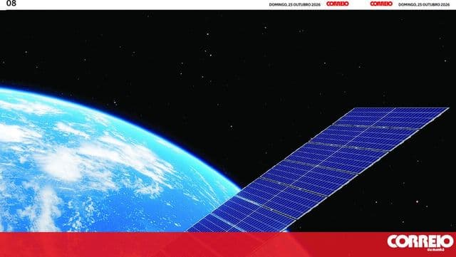 Satélite em órbita sobre a Terra