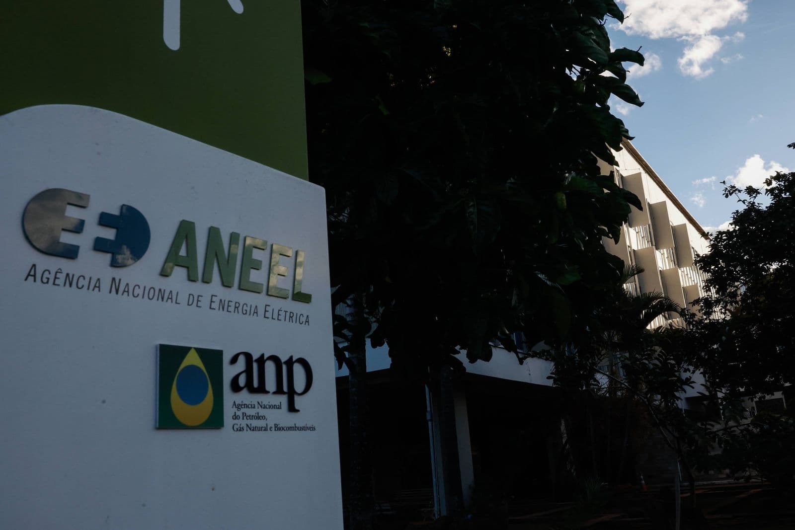 Fachada do prédio da Aneel, Agência Nacional de Energia Elétrica, em Brasília