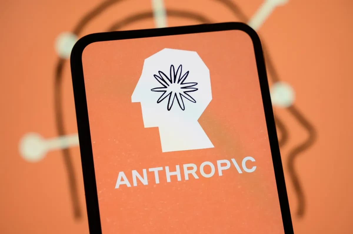Logotipo da Anthropic em tela de computador